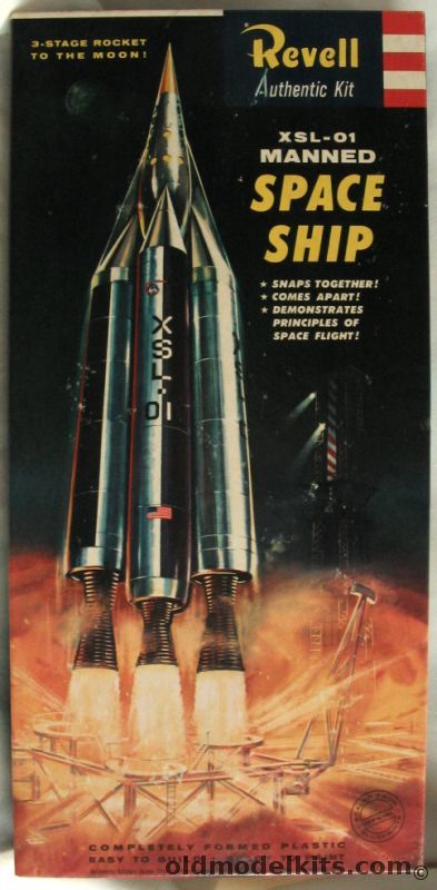Revell 1/96 XSL-01 3-Stage Rocket to the Moon Manned Space Ship - 'S' Issue, H1800-198 plastic model kit